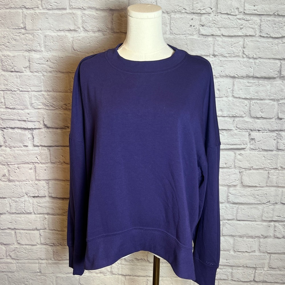 DSG Women's Large Purple Crewneck Sweatshirt Rayon Blend casualcore cleanfit
